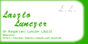 laszlo lunczer business card