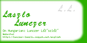 laszlo lunczer business card